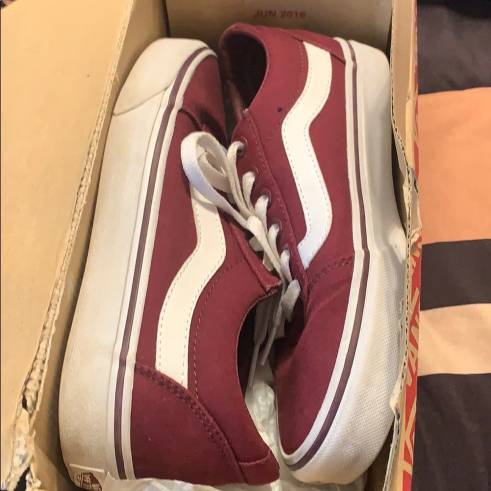 Burgundy vans